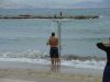 Wellen am grossen Strand von Antibes